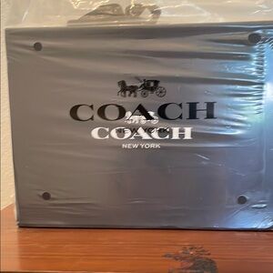 Coach Navy Blue Floral print Tote